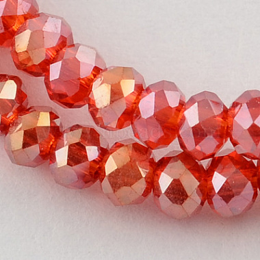3mm Red Abacus Glass Beads