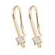 Brass Micro Pave Cubic Zirconia Earring Hooks(KK-U008-08G)-1