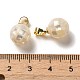 Natural White Shell Dyed Round Charms(SSHEL-H071-01G-03)-3