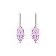 TINYSAND Rhodium Plated 925 Sterling Silver Earring(TS-E402-P)-1