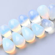 Opalite Beads Strands, Top Drilled Beads, Teardrop, 16x10mm, Hole: 1mm, about 30pcs/strand, 6.3 inch(G-R404-10x16-04)