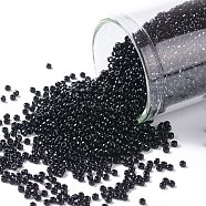 TOHO Round Seed Beads, Japanese Seed Beads, (49) Opaque Jet, 11/0, 2.2mm, Hole: 0.8mm, about 5555pcs/50g(SEED-XTR11-0049)