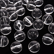 Transparent Acrylic Beads, Round, Clear, 16x15mm, Hole: 2.8mm, about 220pcs/500g(MACR-S370-A16mm-001)