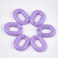 Acrylic Linking Rings, Quick Link Connectors, For Jewelry Chains Making, Oval, Medium Purple, 19x14x4.5mm, Hole: 11x5.5mm, about 680pcs/500g(OACR-S029-54B-14)