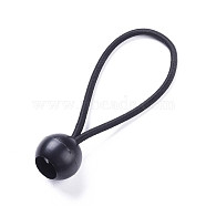 Ball Bungee, Tie Down Cords, for Tarp, Canopy Shelter, Wall Pipe, Black, 155x3.5mm, Ball: 27x24mm(OCOR-WH0052-32B-01)