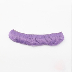 High Temperature Fiber Short Bangs Hairstyle Doll Wig Hair, for DIY Girl BJD Makings Accessories, Medium Purple, 1.97 inch(5cm)(DOLL-PW0001-026-35)