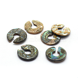 Natural Paua Shell Beads, Letter C, 19~20x2~3mm, Hole: 0.8mm(X-SSHEL-G020-30-20mm)