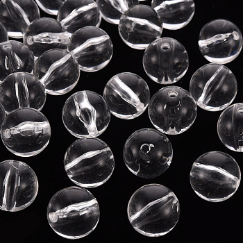 Transparent Acrylic Beads, Round, Clear, 16x15mm, Hole: 2.8mm, about 220pcs/500g