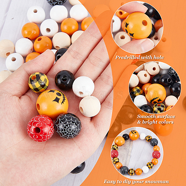 Gorgecraft Printed Wooden Beads(DIY-GF0005-74)-4