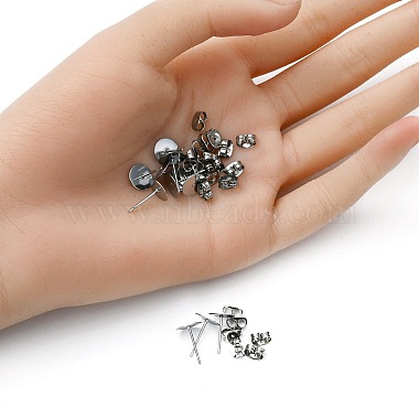 100Pcs 304 Stainless Steel Stud Earring Findings(STAS-YW0001-43C)-4