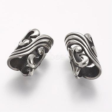 Antique Silver Tube Stainless Steel Beads