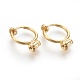 Brass Clip-on Hoop Earrings(KK-L168-04G)-2