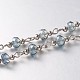 Chaînes en perles de verre facettées rondes faites main pour colliers fabrication de bracelets(X-AJEW-JB00123-03)-1