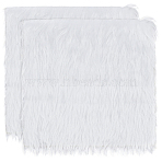 Faux Rabbit Fur Polyester Fabric, for Toy Doll Curly Hair Material DIY Sewing, White, 250x250x2mm(DIY-WH0504-258D)