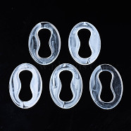 Transparent Acrylic Linking Rings, Imitation Jade, Oval, WhiteSmoke, 38x26x3mm, Inner Diameter: 26.5x7mm, about 244pcs/500g(OACR-S038-029)