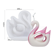 DIY Animal Shape Candle Silicone Molds, Resin Casting Molds, For UV Resin, Epoxy Resin Jewelry Making, Swan Pattern, 11.3x10x3.1cm(CAND-PW0008-44F)