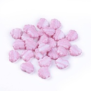 Czech Glass Beads, Maple Leaf, Pearl Pink, 10.5x13x4mm, Hole: 0.8mm, about 11pcs/10g(X-GLAA-L025-C02)