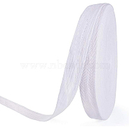 Cotton Ribbons, Herringbone Ribbon, for Jewelry Making, White, 1 inch(25mm), about 45m/Roll(OCOR-WH0032-28B)