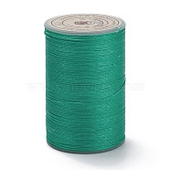 Round Waxed Polyester Thread String, Micro Macrame Cord, Twisted Cord, for Leather Sewing Stitching, Turquoise, 0.3~0.4mm, about 174.98 Yards(160m)/Roll(YC-D004-02A-129)