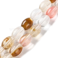 Tigerskin Glass Beads Strands, Rice, 9x6mm, Hole: 1mm, about 44pcs/strand, 15.94 inch(40.5cm)(G-I369-B22-01A)