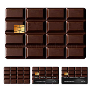 Plastic Waterproof Card Stickers, Self-adhesion Card Skin for Bank Card Decor, Rectangle, Chocolate, 140x190mm(STIC-WH0032-282)