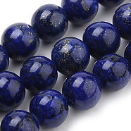 Natural Lapis Lazuli Beads Strands, Dyed, Round, 6mm, Hole: 1mm, about 70pcs/strand, 15.7 inch(G-S259-43-6mm)