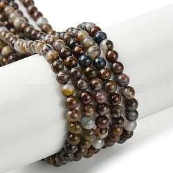 Natural Pietersite Beads Strands, Round, 3mm, Hole: 0.5mm, about 127pcs/strand, 15.75''(40cm)(G-K365-C03-01)