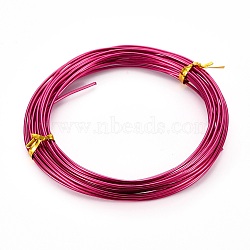 Aluminum Wire, Bendable Metal Craft Wire, for DIY Arts and Craft Projects, Medium Violet Red, 15 Gauge, 1.5mm, 5m/roll(16.4 Feet/roll)(AW-D009-1.5mm-5m-03)