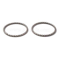 Tarnish Resistant 304 Stainless Steel Open Jump Rings Twist Ring, Stainless Steel Color, 21.3x1.1mm, Inner Diameter: 19mm, about 100pcs/bag(STAS-Z015-31B)