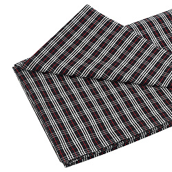 Tartan Pattern Cotton Craft Fabric, for Garment Accessories, Black, 206x145~155x0.03cm(DIY-WH0453-62)