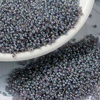 MIYUKI Round Rocailles Beads, Japanese Seed Beads, (RR360) Lined Light Amethyst AB, 15/0, 1.5mm, Hole: 0.7mm, about 5555pcs/bottle, 10g/bottle