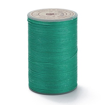 Round Waxed Polyester Thread String, Micro Macrame Cord, Twisted Cord, for Leather Sewing Stitching, Turquoise, 0.3~0.4mm, about 174.98 Yards(160m)/Roll