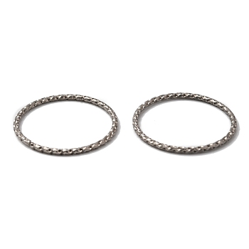 304 Stainless Steel Open Jump Rings Twist Ring, Stainless Steel Color, 21.3x1.1mm, Inner Diameter: 19mm, about 100pcs/bag
