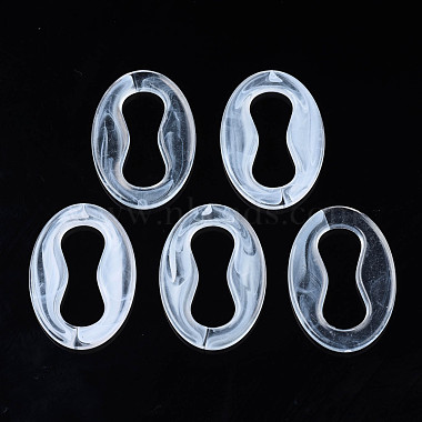 WhiteSmoke Oval Acrylic Linking Rings