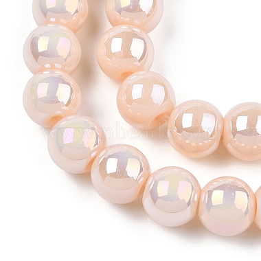 electrochapa hilos de perlas de vidrio opacas(X-GLAA-T032-P6mm-AB09)-2