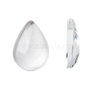 14mm Clear Drop Glass Cabochons