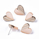 Transparent Resin & Wood Stud Earrings(EJEW-N017-002A-D07)-1