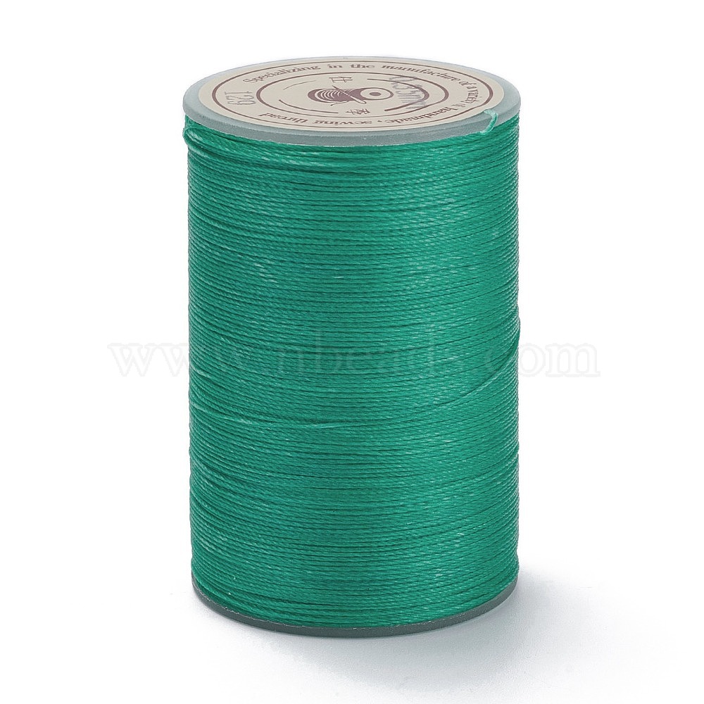 Round Waxed Thread Strong Polyester Cord Wax Coated Strings Leather Crafts 0.4mm 
