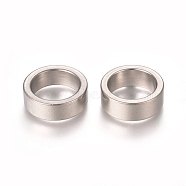 201 Stainless Steel Beads, Large Hole Beads, Column, Stainless Steel Color, 15x5.3mm, Hole: 11.2mm(STAS-L238-010E-P)