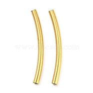 304 Stainless Steel Tube Beads, Curved Tube, Golden, 25x2mm, Hole: 1.5mm(STAS-B047-27G-G)