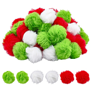 AHADERMAKER 60Pcs 3 Color Artificial Wool Ball, Costume Accessories, Clothing Accessories, Round, Mixed Color, 40x14mm, 20pcs/color(DIY-GA0002-54)