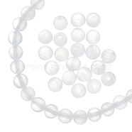 1 Strand Natural Selenite Beads Strands, Round, 6mm, Hole: 0.8mm, about 67pcs/strand, 15.7 inch (40cm)(G-AR0005-51)