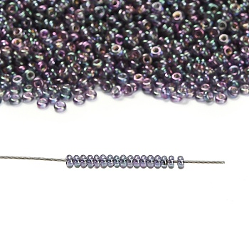 TOHO 11/0 Demi Round Beads, Japanese Seed Beads, (206) Gold Luster Hydrangea, 2.2x0.9mm, Hole: 0.8mm, about 1733pcs/10g