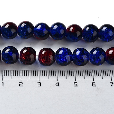 Spray Painted Crackle Glass Beads Strands(CCG-Q002-10mm-12)-3