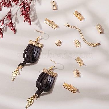 Long-Lasting Plated Brass Ribbon Crimp Ends and Chain Extender(KK-SZ0001-63)-5