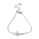 201 Stainless Steel Link Bracelets with Cable Chains(BJEW-P297-01P-B)-1