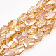 Chapelets de perles en verre galvanoplastique(EGLA-S176-01-B01)-1