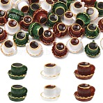 18Pcs 6 Colors Miniature Ornaments, Coffee Cup, Micro Landscape Home Dollhouse Accessories, Pretending Prop Decorations, Mixed Color, 14.5x13.5x9mm, 3pcs/color(DJEW-YW0010-13)