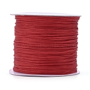 Nylon Thread, Nylon Jewelry Cord for Custom Woven Jewelry Making, FireBrick, 0.6mm, about 142.16 yards(130m)/roll(NWIR-D055-0.6mm-02)