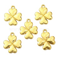 Tibetan Style Alloy Pendant, Clover, Cadmium Free & Nickel Free & Lead Free, Golden, 21x17.5x2.5mm, Hole: 1.5mm(K0P87012)